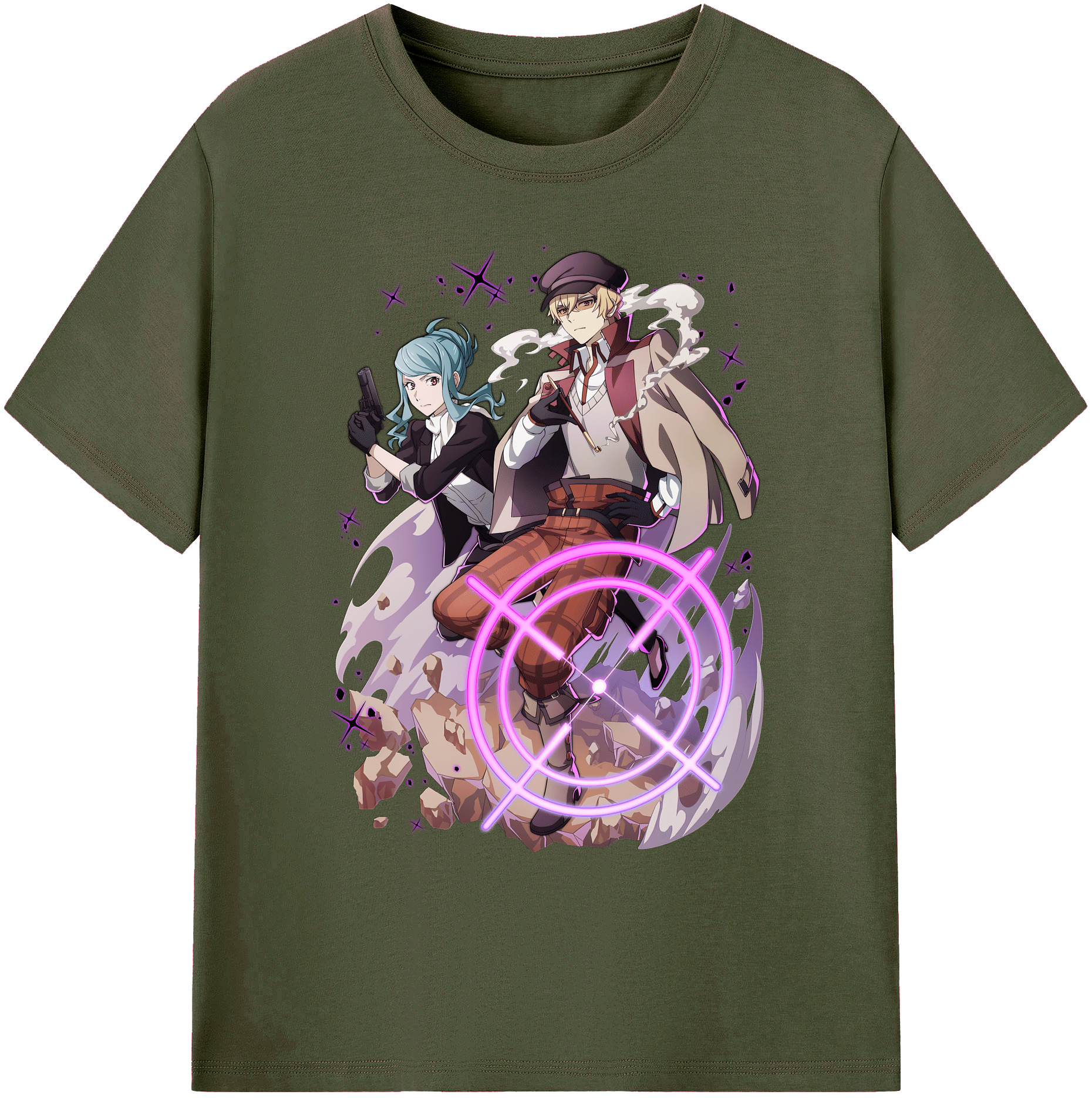 （画像用） 文豪ストレイドッグス Bungo Stray Dogs 綿100％ メンズ半袖Tシャツ｜肌触りやわらか＆通気性